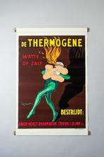 vintage Le Thermogène poster, jaren 50, Verzamelen, Ophalen of Verzenden, Zo goed als nieuw, Reclamebord