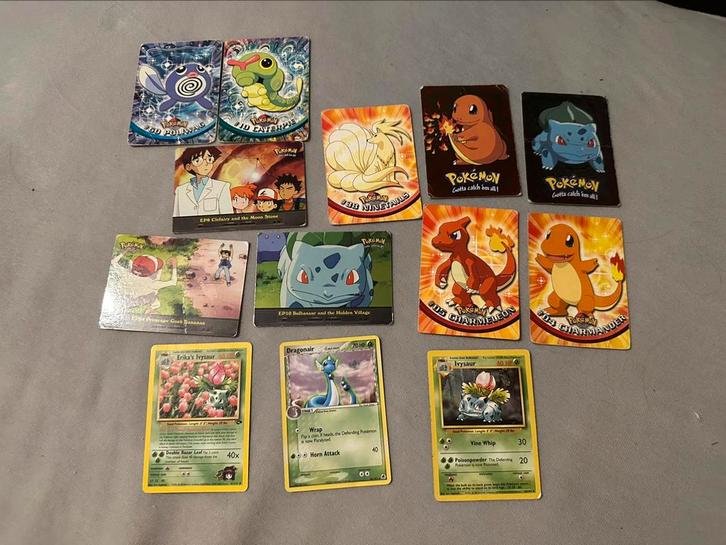 Vintage Pokémon kaarten bundel + anime kaarten, Hobby en Vrije tijd, Verzamelkaartspellen | Pokémon, Gebruikt, Meerdere kaarten
