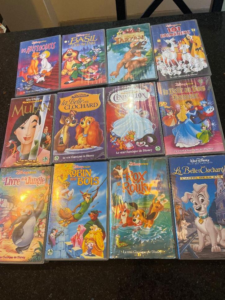 Cassette vhs disney, CD & DVD, VHS | Enfants & Jeunesse, Utilisé, Dessins animés et Film d'animation, Tous les âges, Enlèvement