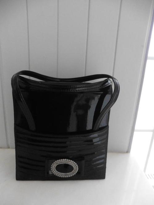 Prachtige zwarte patentas, vintage, Handtassen en Accessoires, Tassen | Damestassen, Zo goed als nieuw, Handtas, Zwart, Ophalen of Verzenden