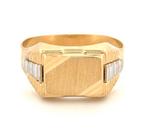 Rolex stijl ring/ 18 karaat geel en witgoud/ 21mm/ nieuw!, Handtassen en Accessoires, Ringen, 20 of groter, Heer, Nieuw, Ophalen of Verzenden