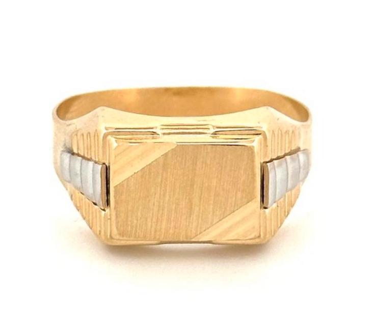 Rolex stijl ring/ 18 karaat geel en witgoud/ 21mm/ nieuw!, Handtassen en Accessoires, Ringen, Nieuw, Heer, 20 of groter, Goud