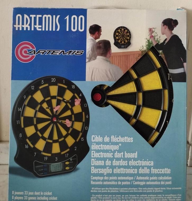 Artemis 100 Decathlon elektronisch dartbord, Sport en Fitness, Darts, Gebruikt, Dartbord, Elektronisch, Soft tip, Verzenden