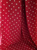 Kersen rode polkadot viscose confectie stof, Nieuw, 30 tot 200 cm, Ophalen of Verzenden, 120 cm of meer