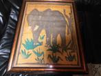 batik in kader met glas, Antiek en Kunst, Ophalen