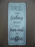 Metalen wandbord koffie, Enlèvement ou Envoi, Comme neuf