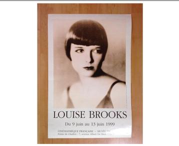 Louise Brooks - Affiche cinémathèque française vintage 1999, Collections, Enlèvement ou Envoi, Utilisé, Cinéma et TV
