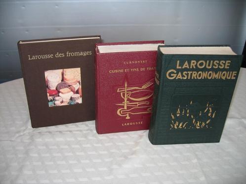 3 x vintage Larousse : Gastronomique, Vins, Fromages, Livres, Livres de cuisine, Utilisé, France, Enlèvement