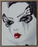 ANTOINE LIESENS / LIKE A BUTTERFLY / ACRYL DOEK / 103x83cm, Antiek en Kunst, Kunst | Schilderijen | Modern, Ophalen