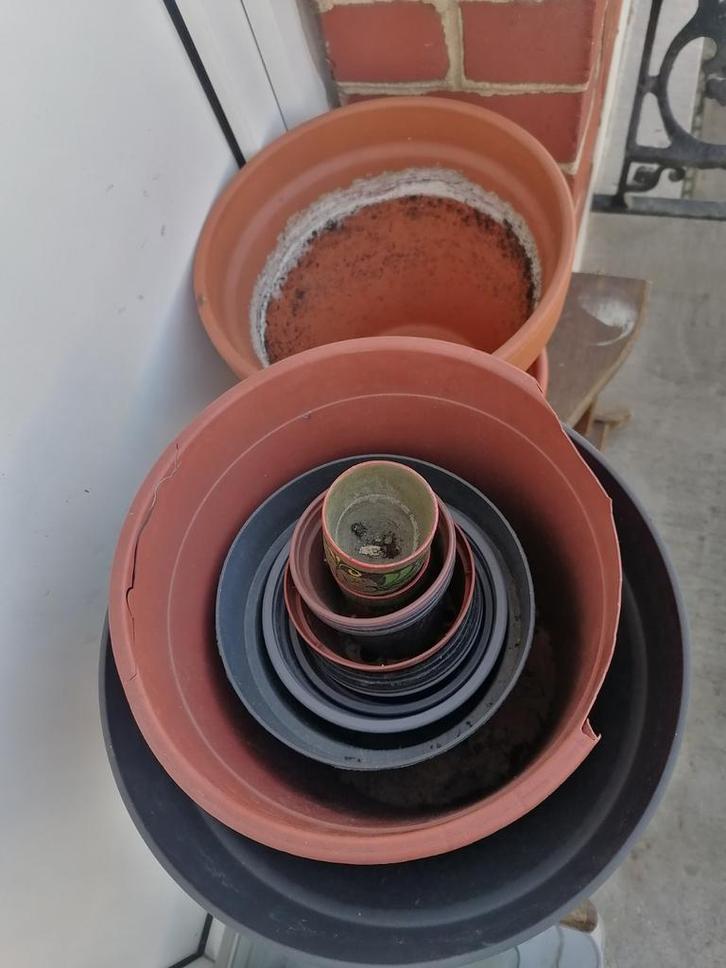 Lot de pots pour plantes et jardinage, Tuin en Terras, Bloempotten, Zo goed als nieuw, Ophalen