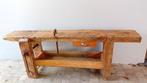 Stevige, strakke en mooi verweerde werkbank, Antiek en Kunst, Ophalen