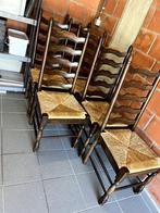 Stoelen set (6 stuks) eiken hout antiek, Gebruikt, Bruin, Vijf, Zes of meer stoelen, Hout