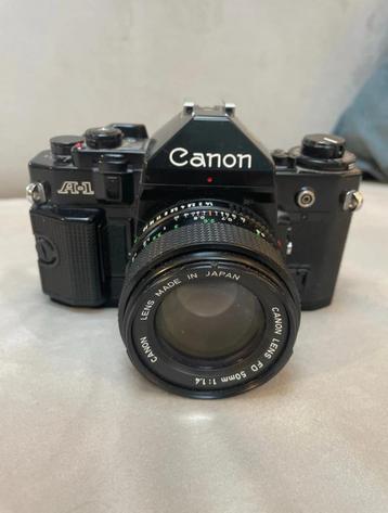 [*VINTAGE*] Canon A-1+ FD 50mm 1:1.4 + original manual beschikbaar voor biedingen