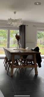 Table salle à manger + chaises, 200 cm of meer, 100 tot 150 cm, Rechthoekig, Zo goed als nieuw