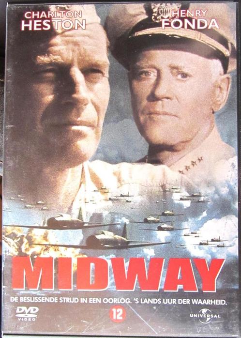 DVD OORLOG- MIDWAY (CHARLTON HESTON- HENRY FONDA), Cd's en Dvd's, Dvd's | Actie, Zo goed als nieuw, Oorlog, Alle leeftijden, Ophalen of Verzenden