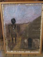 Fantastique  Tableau à technique mixte peinture et collage, Antiquités & Art, Enlèvement