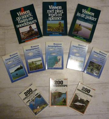Set de livres sur la pêche en néerlandais.