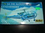 SA316 ALOUETTE III Gendarmerie, Ophalen of Verzenden, Zo goed als nieuw, 1:72 tot 1:144, Heller
