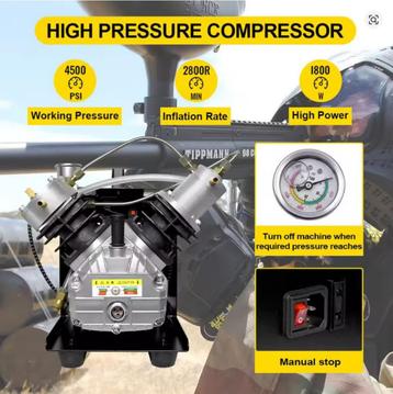 Krachtige 2 Cilinder PCP Compressor PCP-Guns Duikflessen    beschikbaar voor biedingen