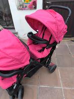 Dubbele kinderwagen roze, Kinderen en Baby's, Ophalen, Zo goed als nieuw