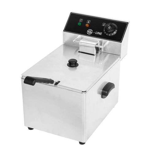 Inox friteuse 8 liter één keer gebruikt, Elektronische apparatuur, Frituurpannen, Zo goed als nieuw, Ophalen