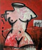 Origineel schilderij Herman Brood - Torso Red, Antiek en Kunst, Ophalen