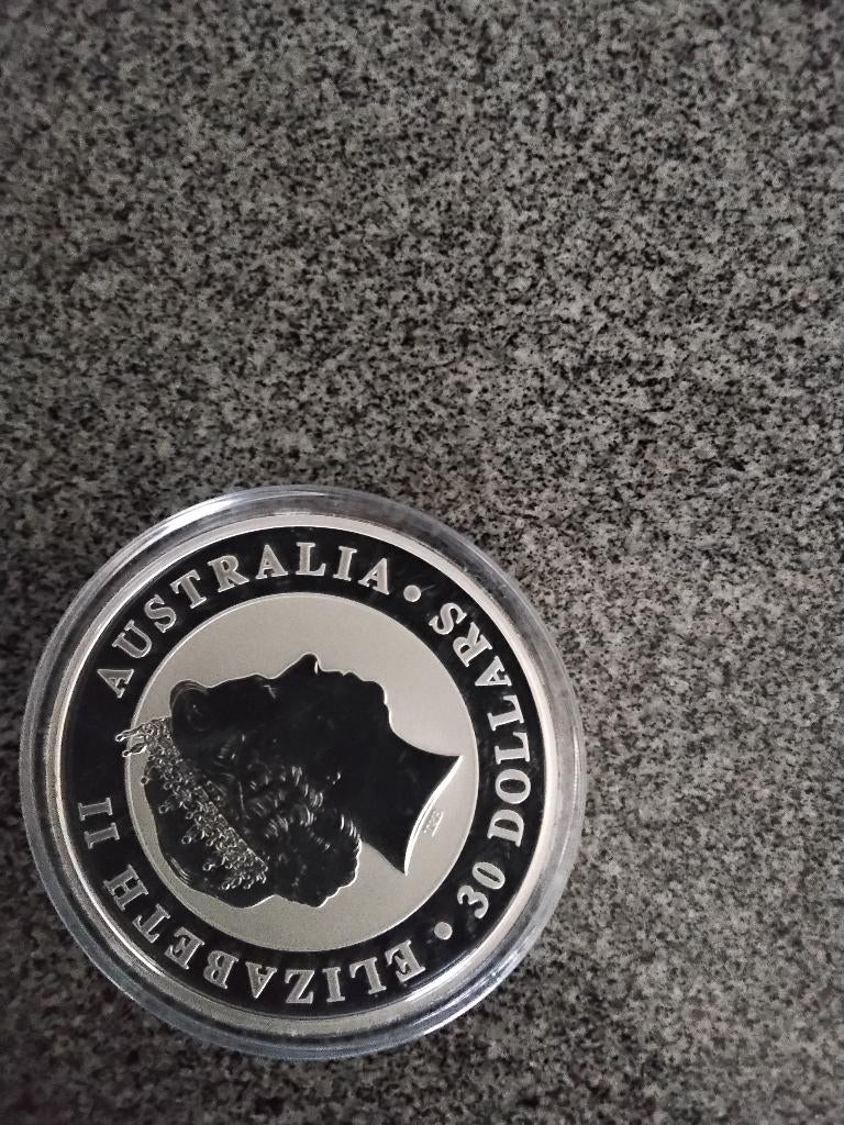 Australian kookaburra 1kg zilver 2016, Postzegels en Munten, Ophalen, Losse munt, Zilver