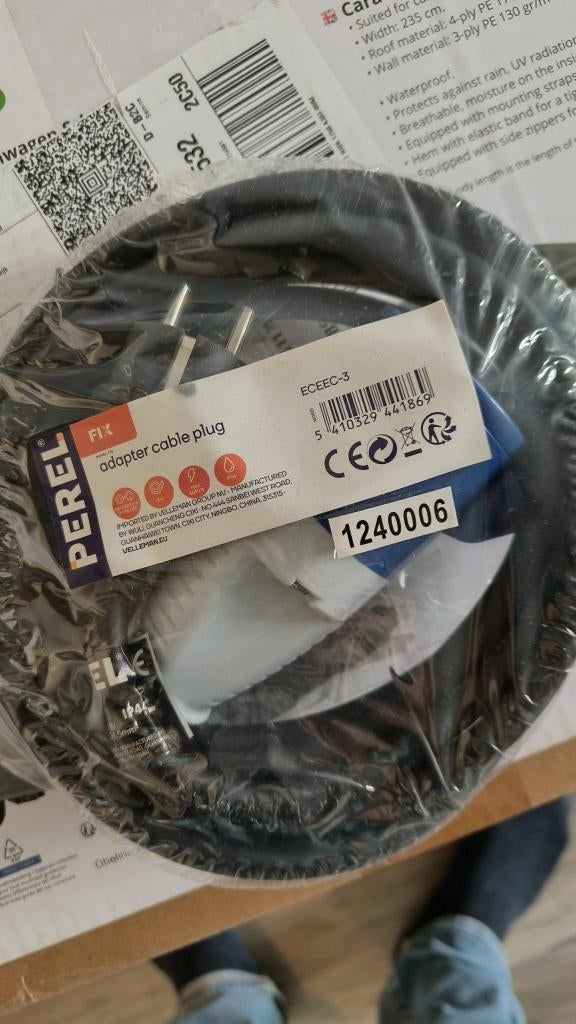 verloopkabel - nieuw, Caravans en Kamperen, Kampeeraccessoires, Ophalen, Nieuw