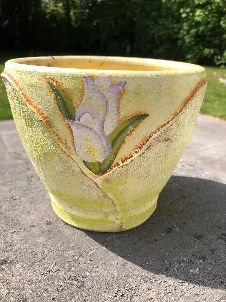 Terracotta bloempot, Ophalen, Zo goed als nieuw, Terracotta