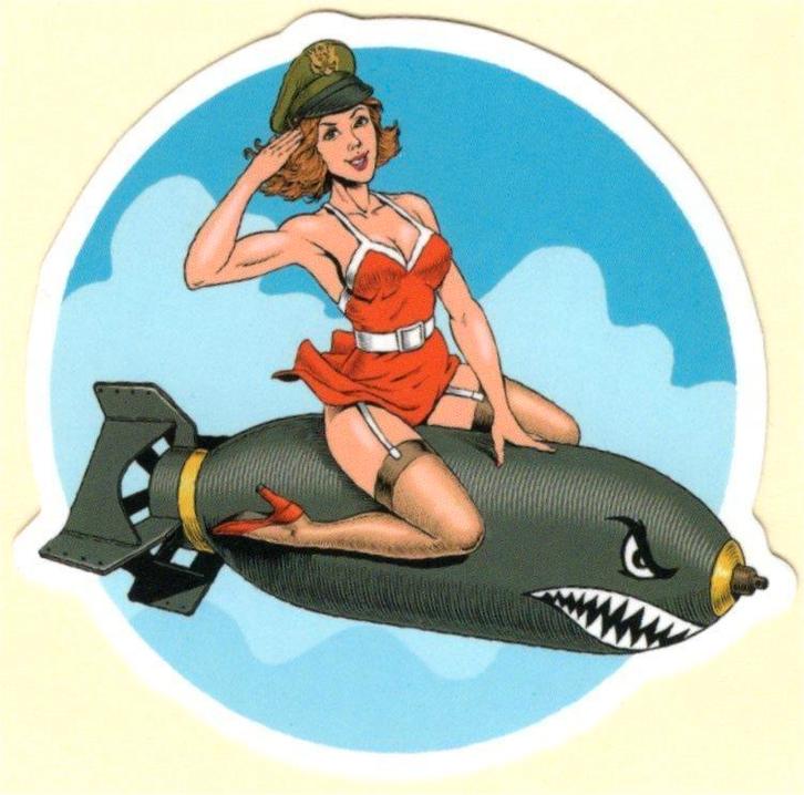 Pin Up Girl sticker #186, Verzamelen, Stickers, Nieuw, Verzenden
