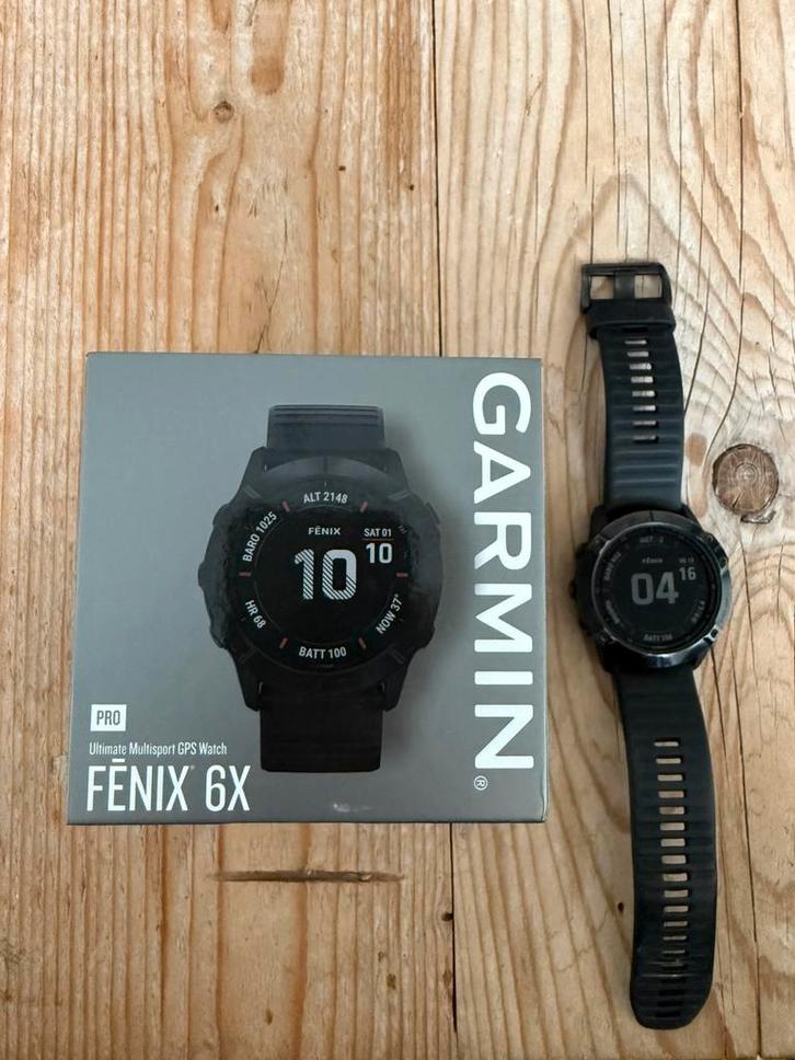 Garmin Fenix 6X Pro, Bijoux, Sacs & Beauté, Montres de sport, Comme neuf, Noir, Enlèvement