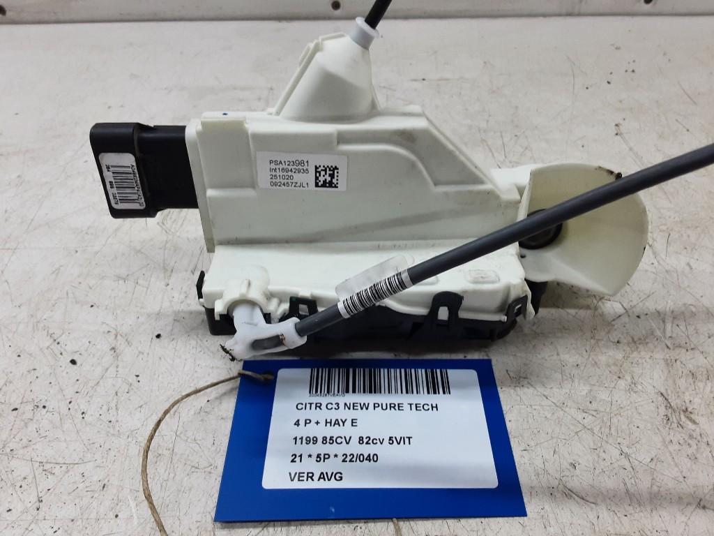 SERRURE DE PORTE AVANT GAUCHE C3 (SX / SW) (123981), Utilisé, Gauche, Citroën