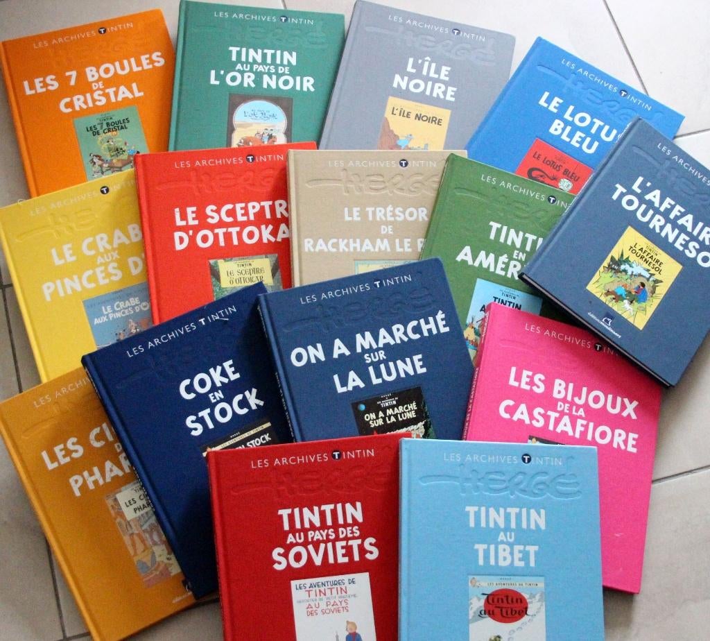 au choix:  Les archives de Tintin  Hergé Kuifje Version FR, Envoi, Tintin, Comme neuf
