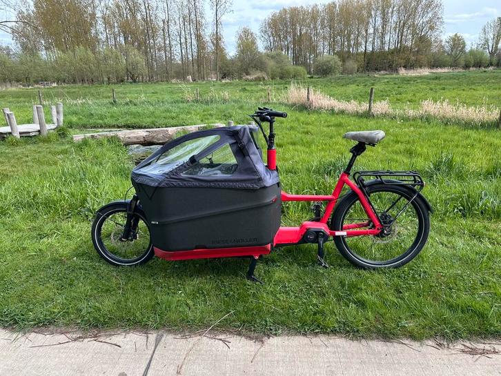Cargo bakfiets Packster 70 Vario Chili matt, Vélos & Vélomoteurs, Vélos | Vélos avec bac, Utilisé, Autres marques, 2 enfants, Électrique