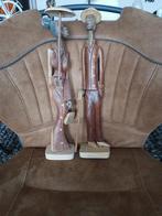 Sculptures africaines en bois - homme et femme - aspect scul, Bois, Brun, Fait main, Enlèvement
