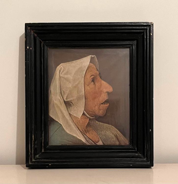 Portret - Hoofd van een boerin, Antiek en Kunst, Kunst | Schilderijen | Klassiek, Ophalen of Verzenden