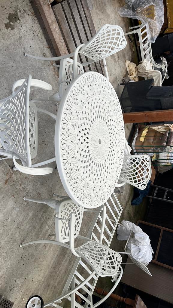 Tuinset gietijzer, Tuin en Terras, Ophalen, Zo goed als nieuw, Tuinset