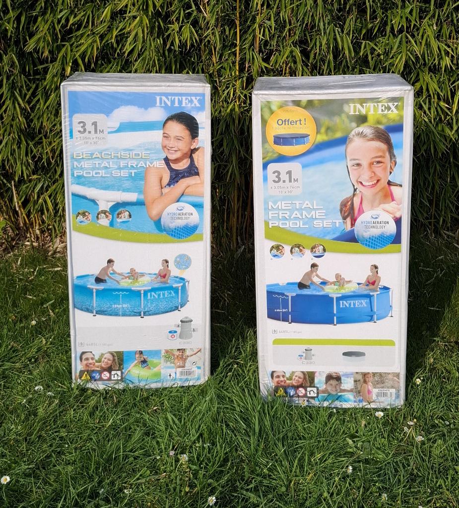 Piscine tubulaire NEUVE INTEX OCEAN 305*76 AVEC POMPE, Jardin & Terrasse, Piscines, Neuf, 200 à 400 cm, 300 cm ou plus, Rond