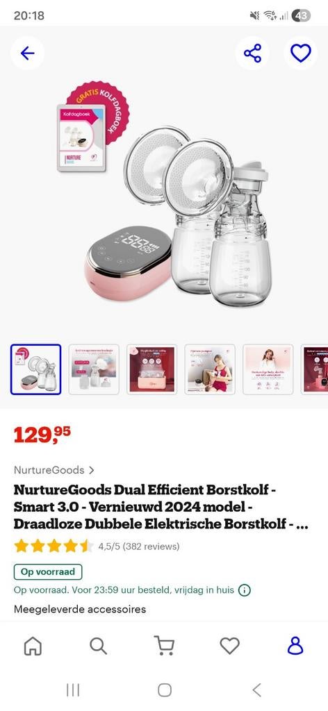 borstvoeding kolf, Kinderen en Baby's, Babyvoeding en Toebehoren, Ophalen