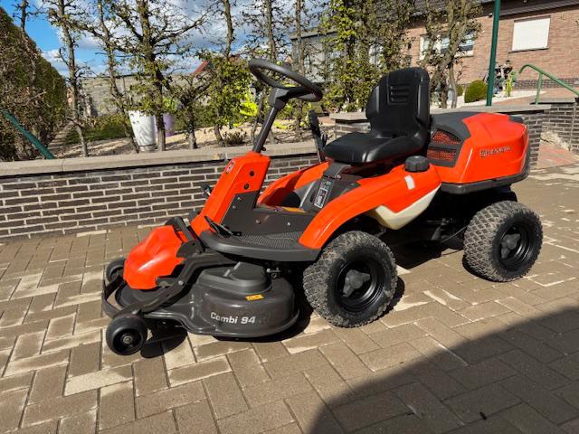 Zitmaaier Husqvarna R214 TC 16 pk, Jardin & Terrasse, Tondeuses autoportées, Comme neuf, 90 à 120 cm, Démarrage électrique, Fonction de mulching