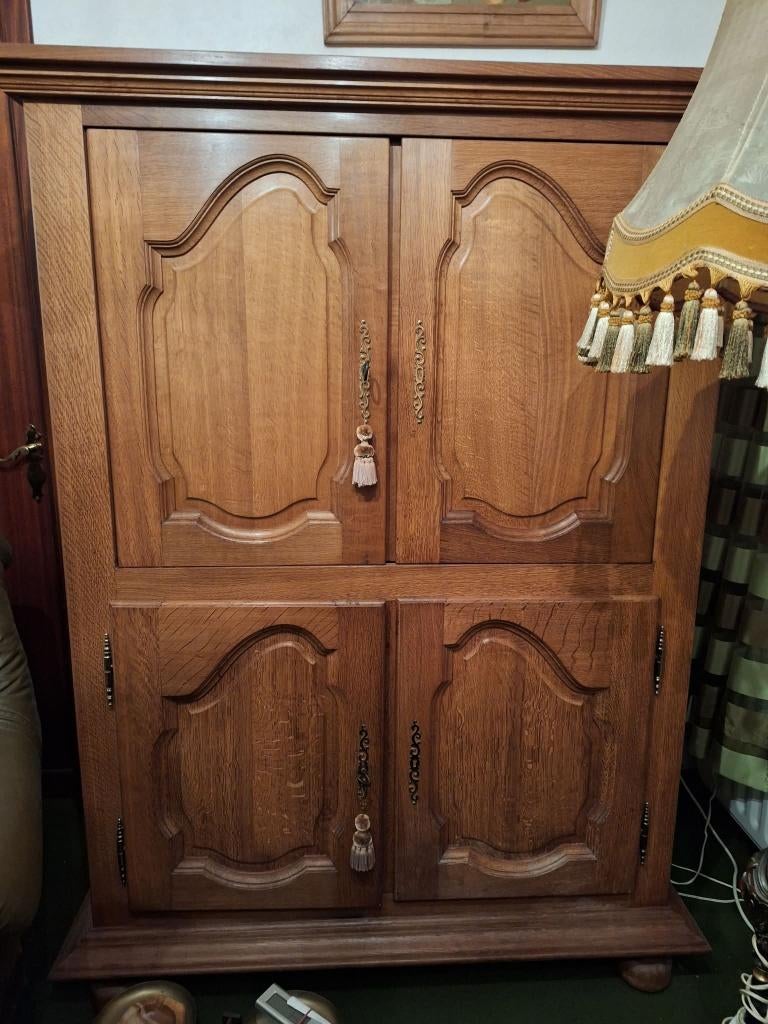 Meuble télé, Maison & Meubles, Armoires | Mobilier de télévision, Comme neuf, 100 à 150 cm, Chêne, 50 à 75 cm