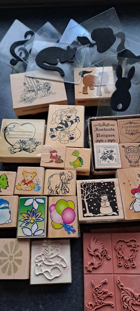 Pakket met stempels volledig alfabet+cijfers, Ophalen