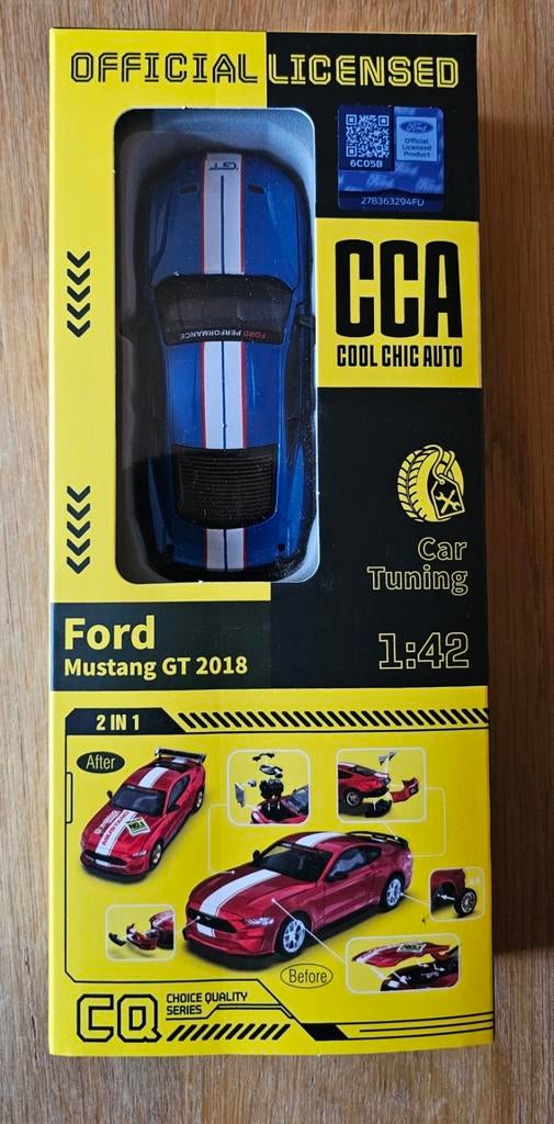 Cca Ford Mustang GT 2018 bleue 1:42 miniature, Enlèvement ou Envoi, Neuf, Voiture, Matchbox