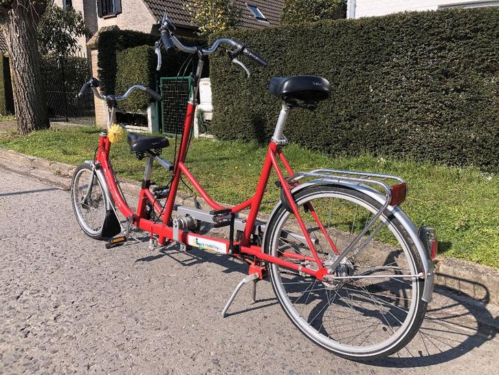 Kind-ouder-fiets, Fietsen en Brommers, Fietsen | Tandems, Gebruikt, Minder dan 10 versnellingen, Ophalen