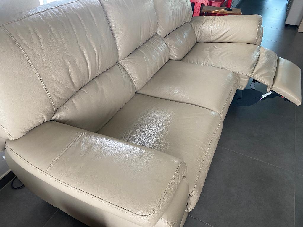 Lederen salon, Huis en Inrichting, Ophalen, Gebruikt, Overige maten, Leer