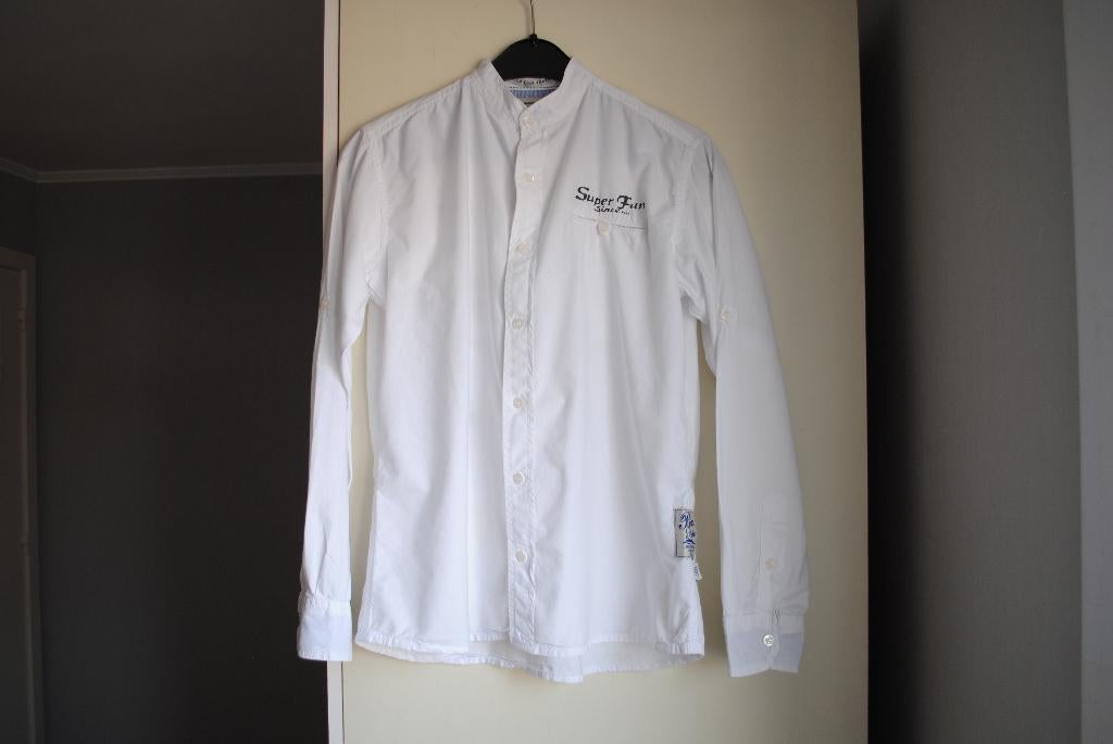 mooi wit hemd Brian & Nephew maat 14 jaar, Kinderen en Baby's, Kinderkleding | Maat 164, Gebruikt, Verzenden, Overhemd of Blouse