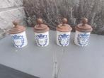 4 magnifiques bocaux vintage avec couvercles en bois, Enlèvement