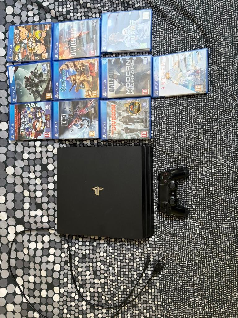 PS4 Pro 1TB + 10 Jeux + Manette – Très bon état, Games en Spelcomputers, Spelcomputers | Sony PlayStation 4, Zo goed als nieuw