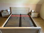 Bed met lattenbodem en nachtkastjes, Ophalen, Tweepersoons, 200 cm, 160 cm