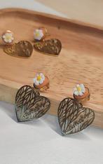 Boucles d'oreilles artisanales en pâte polymère(motiffloral), Envoi, Autres matériaux, Boucles d'oreilles